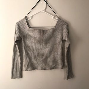 Grey off the shoulder top